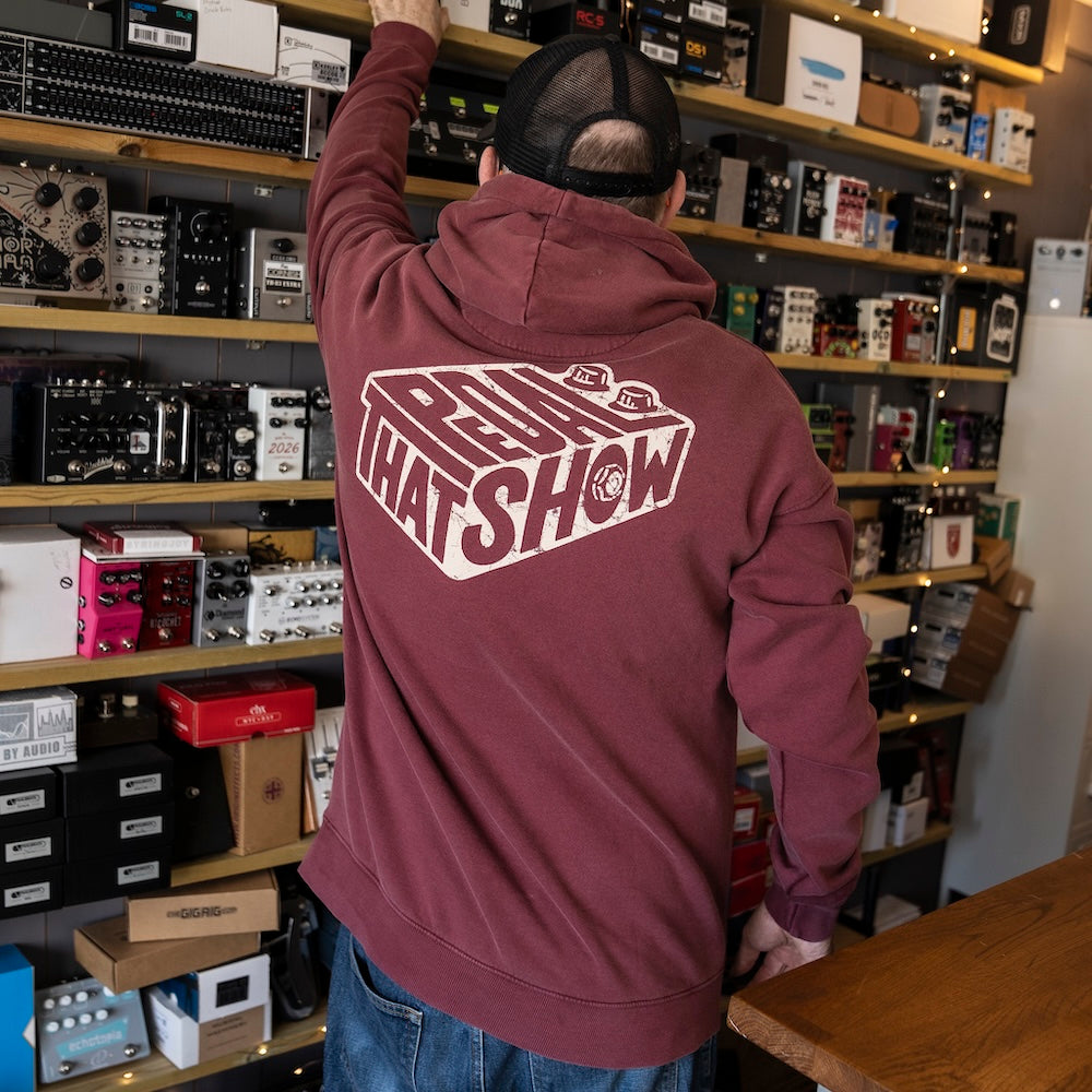 That Pedal Box Pullover Hoodie - Stonewashed Burgundy