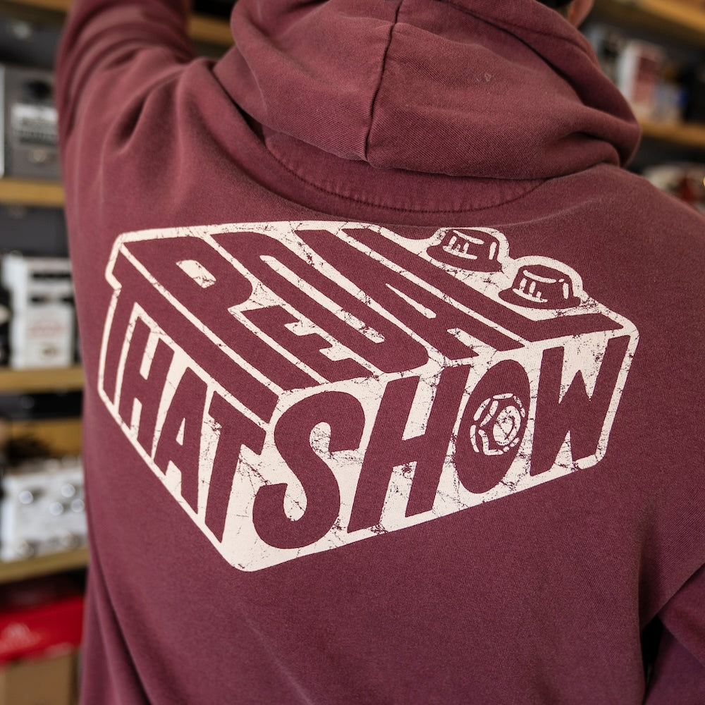 That Pedal Box Pullover Hoodie - Stonewashed Burgundy