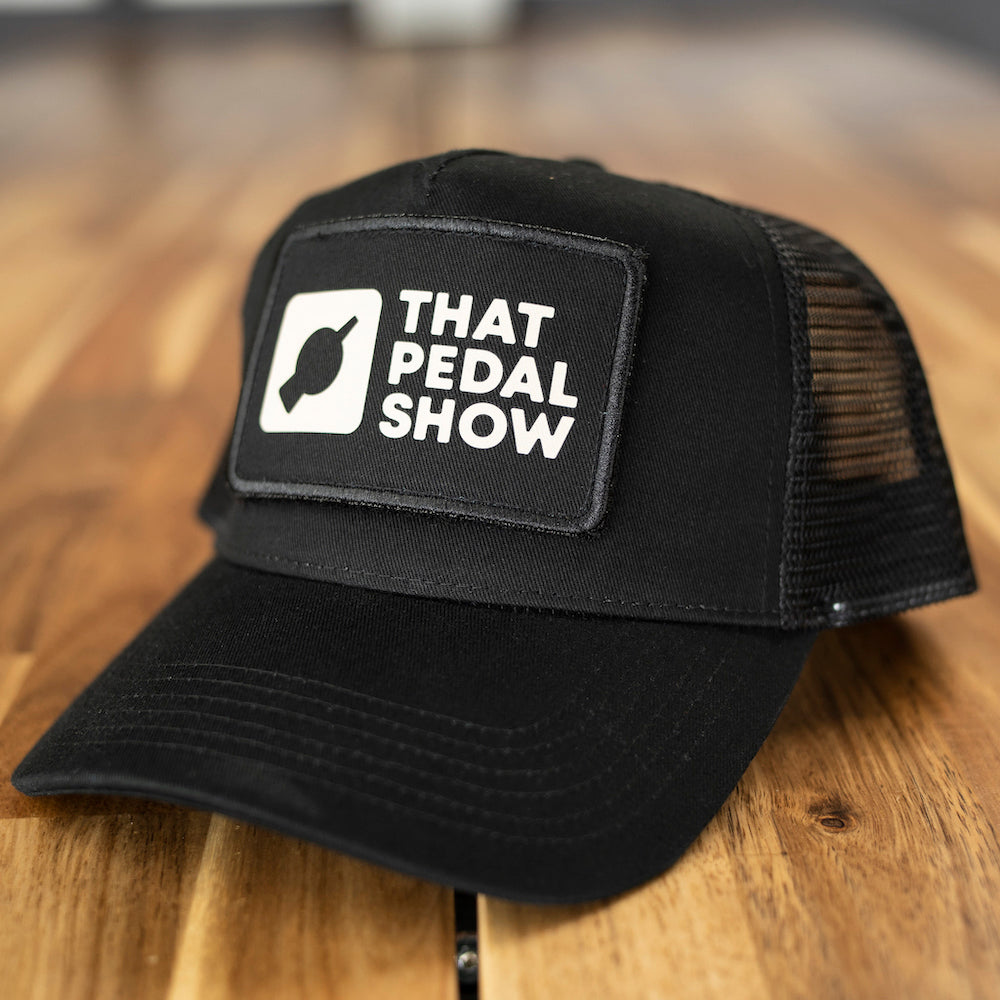 That Pedal Show Trucker Cap in Black with removable patches 