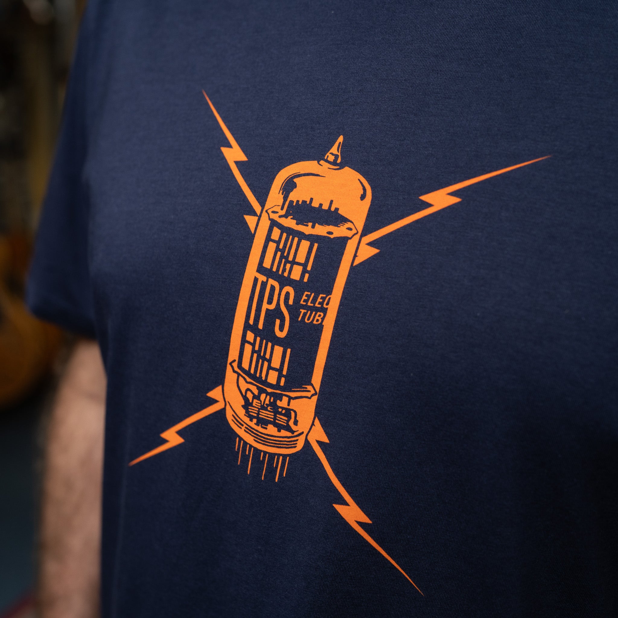 Electron Tube T-Shirt - French Navy/Orange