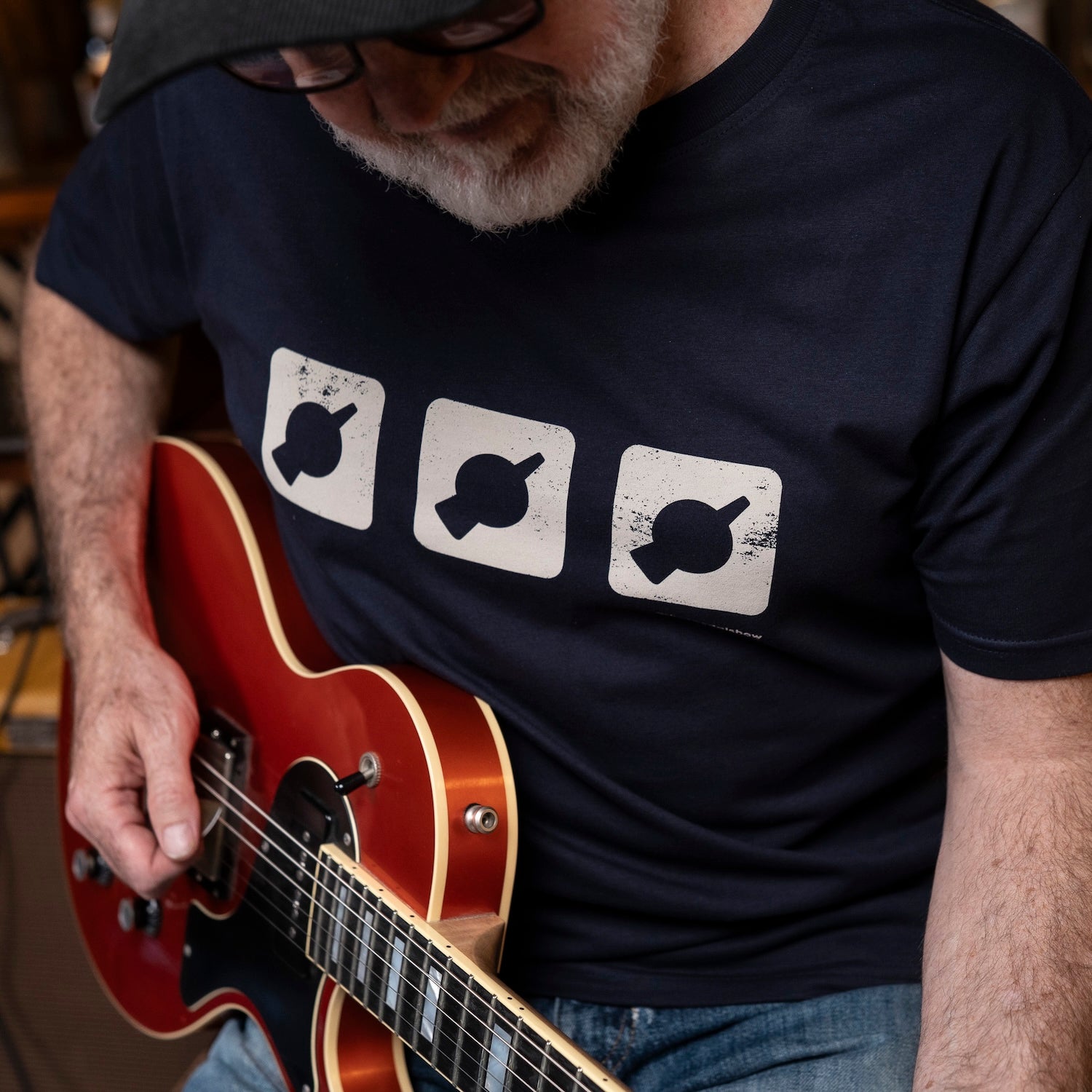 Tee for Two O'clock T-Shirt - Dark Navy / Vintage Cream