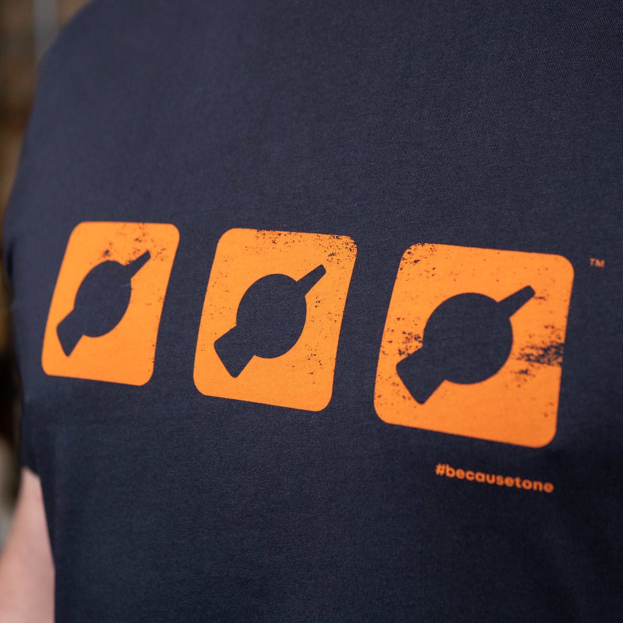 Tee for Two O'clock T-Shirt - Dark Navy / Burnt Orange