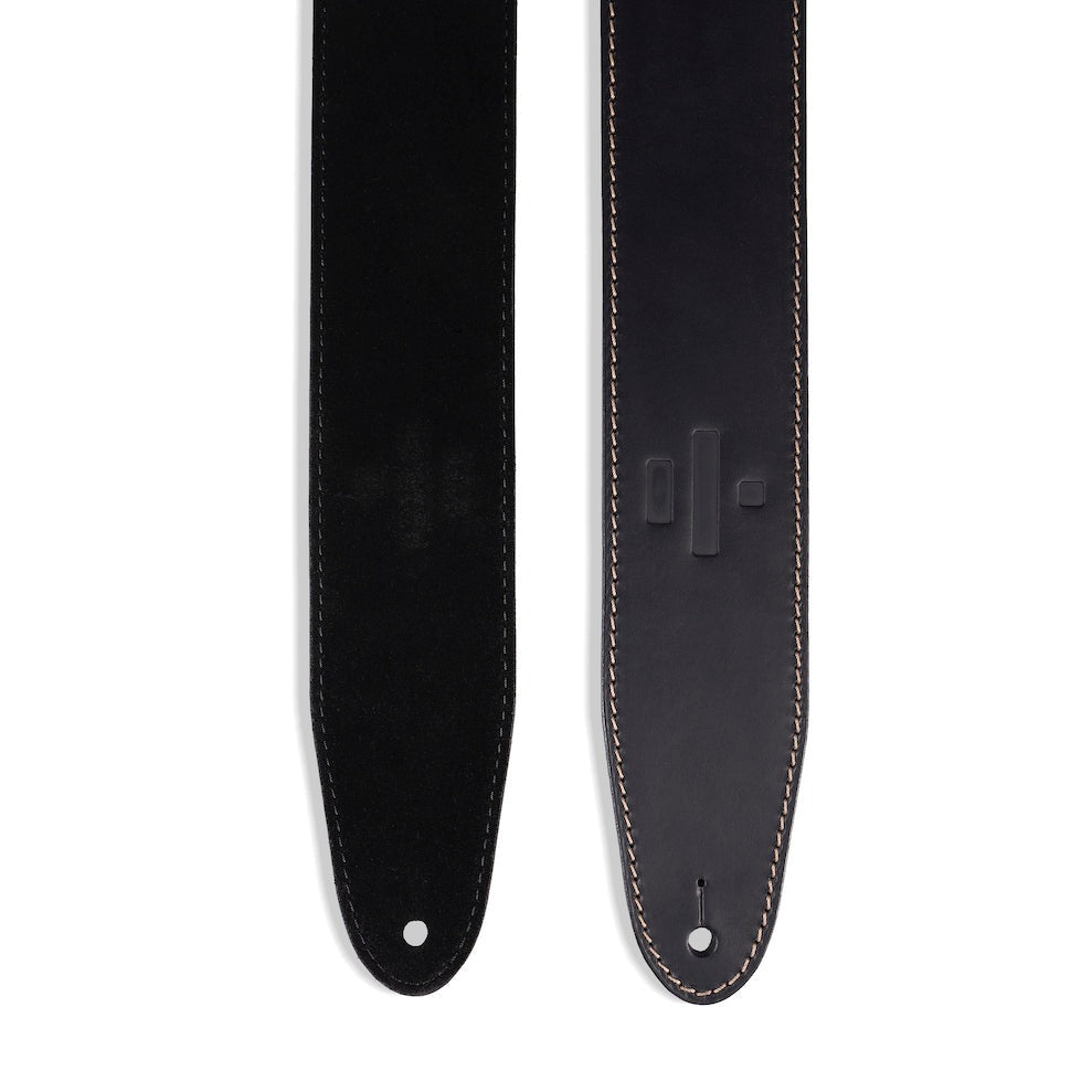 EFFECTED leather guitar strap in black