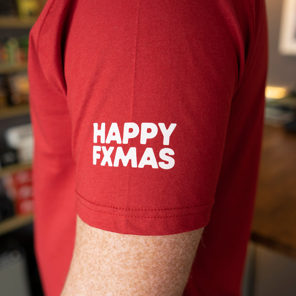 Happy FXMAS T-Shirt - Dark Red