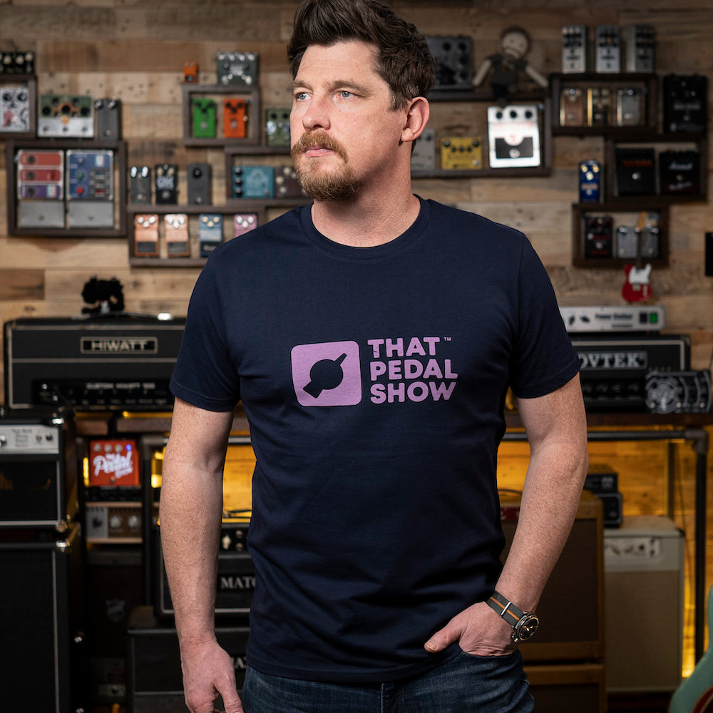 That Pedal Show Logo T-Shirt - Navy / Purple-pink